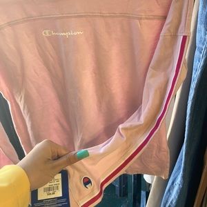 A long-sleeved champion shirt